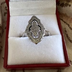 Sparkling lace Pandora ring with CZ size 60
